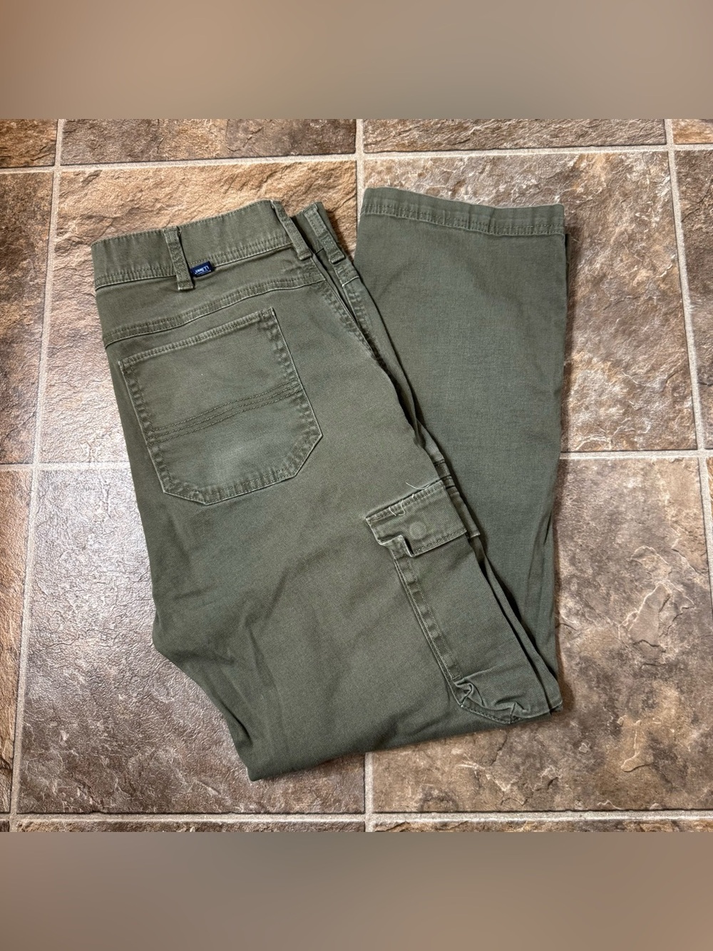 LL Bean BeanFlex Cargo Pants Men's Olive Classic Fit Hiking Outdoor Casual 34x30